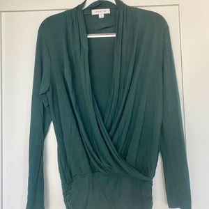 Amour Vert Green Surplice Top